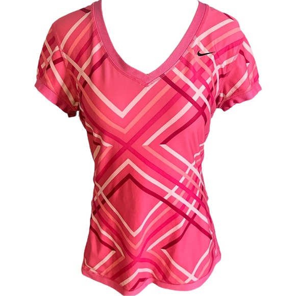 Nike Criss Cross Pattern Dry Fit Top - Picture 1 of 3